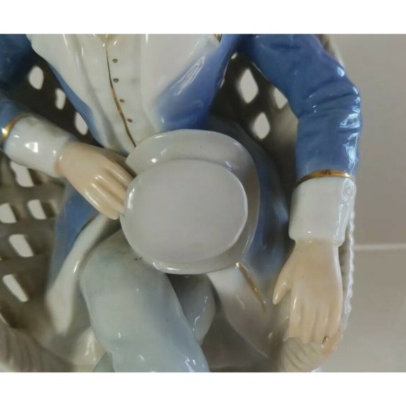 Vintage Lenwile ARDALT JAPAN COLONIAL FIGURINES Man in Wicker Chair 7.5" tall - Picture 11 of 12